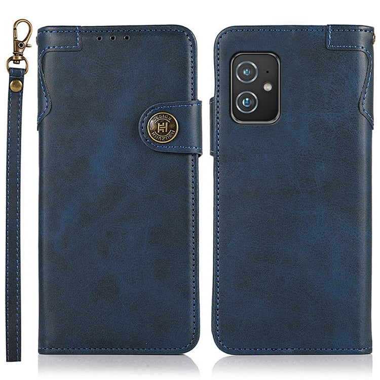For Asus Zenfone 8 KHAZNEH Dual-Splicing Cowhide Texture Horizontal Flip Leather Case with Holder & Card Slots & Wallet & Photo Frame & Lanyard