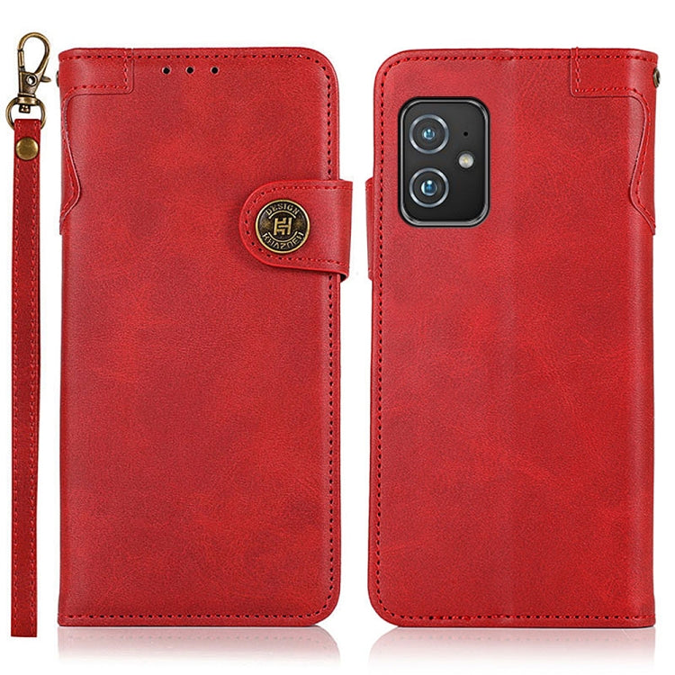 For Asus Zenfone 8 KHAZNEH Dual-Splicing Cowhide Texture Horizontal Flip Leather Case with Holder & Card Slots & Wallet & Photo Frame & Lanyard
