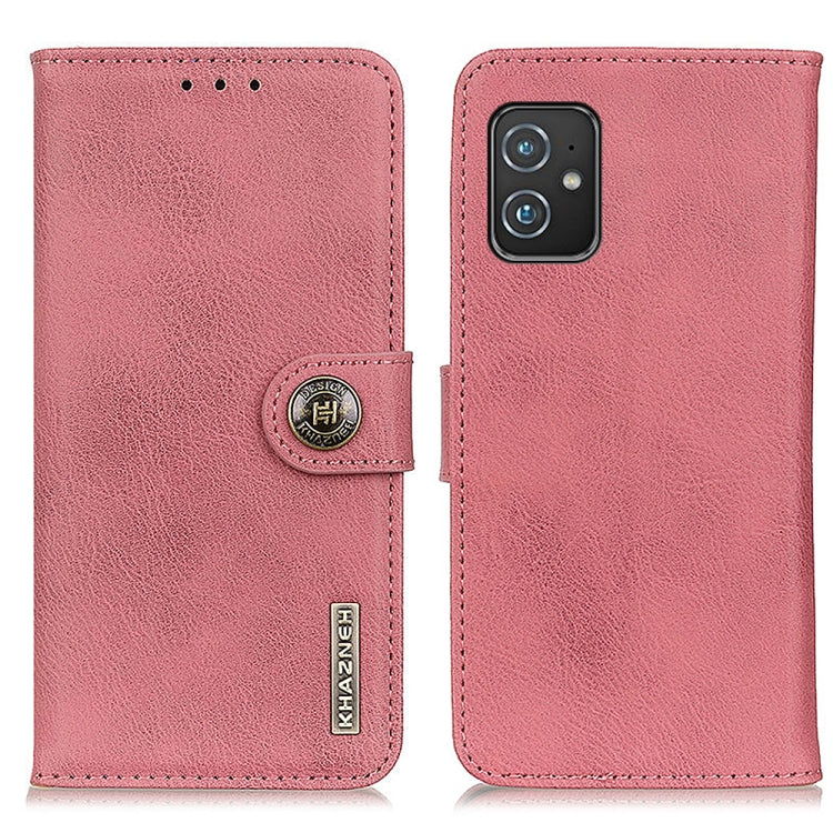 For Asus Zenfone 8 KHAZNEH Cowhide Texture Horizontal Flip Leather Case with Holder & Card Slots & Wallet