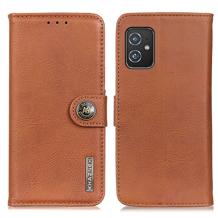 For Asus Zenfone 8 KHAZNEH Cowhide Texture Horizontal Flip Leather Case with Holder & Card Slots & Wallet