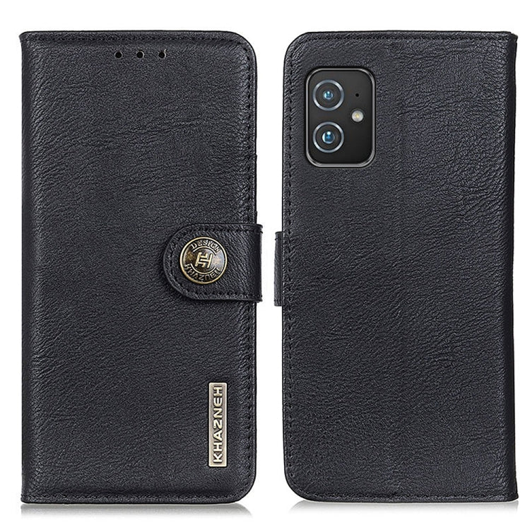 For Asus Zenfone 8 KHAZNEH Cowhide Texture Horizontal Flip Leather Case with Holder & Card Slots & Wallet