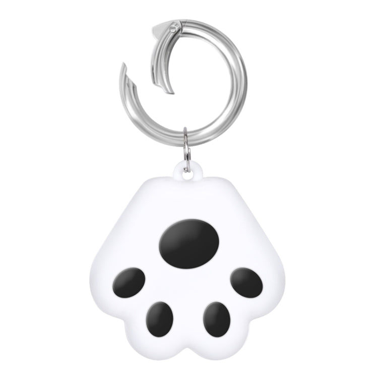 Cute Cat Paw Silicone Shockproof Protective Cover Soft Case with Keychain Ring Loop For AirTag