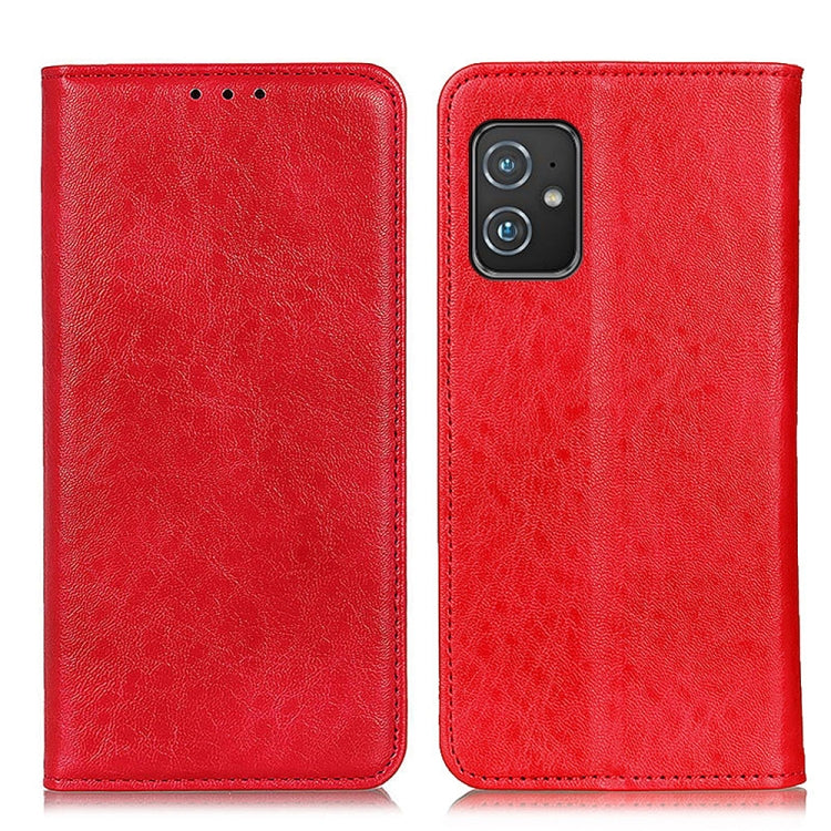 For Asus Zenfone 8 Magnetic Crazy Horse Texture Horizontal Flip Leather Case with Holder & Card Slots & Wallet