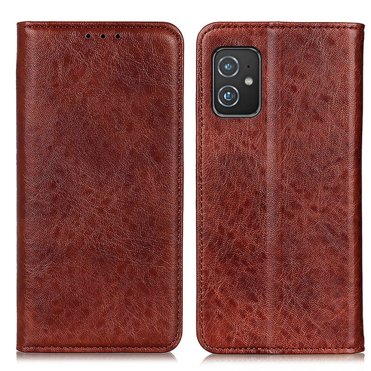 For Asus Zenfone 8 Magnetic Crazy Horse Texture Horizontal Flip Leather Case with Holder & Card Slots & Wallet