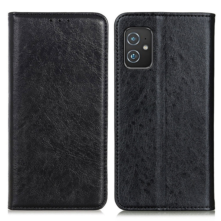 For Asus Zenfone 8 Magnetic Crazy Horse Texture Horizontal Flip Leather Case with Holder & Card Slots & Wallet