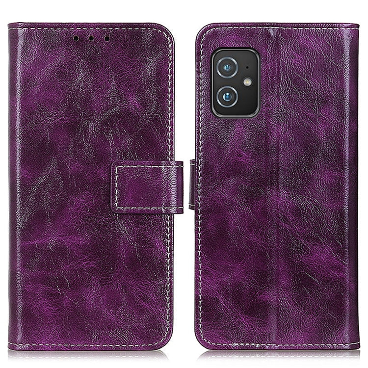 For Asus Zenfone 8 Retro Crazy Horse Texture Horizontal Flip Leather Case with Holder & Card Slots & Photo Frame & Wallet