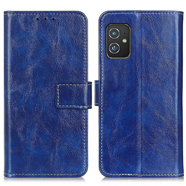 For Asus Zenfone 8 Retro Crazy Horse Texture Horizontal Flip Leather Case with Holder & Card Slots & Photo Frame & Wallet