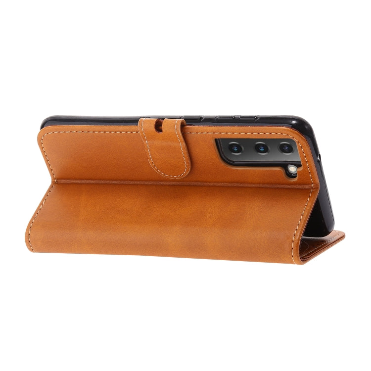 For Samsung Galaxy S21 FE Embossed Happy Cat Pattern Horizontal Flip Leather Case with Holder & Card Slots & Wallet