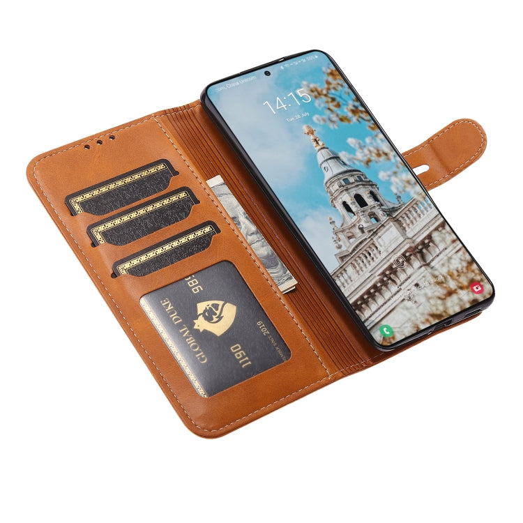 For Samsung Galaxy S21 FE Embossed Happy Cat Pattern Horizontal Flip Leather Case with Holder & Card Slots & Wallet