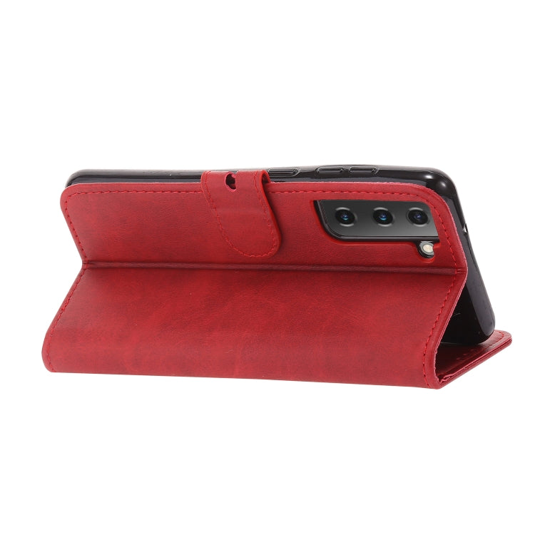 For Samsung Galaxy S21 FE Embossed Happy Cat Pattern Horizontal Flip Leather Case with Holder & Card Slots & Wallet
