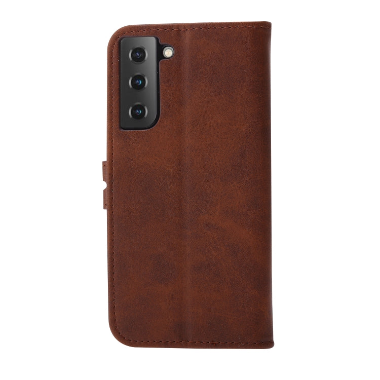 For Samsung Galaxy S21 FE Embossed Happy Cat Pattern Horizontal Flip Leather Case with Holder & Card Slots & Wallet