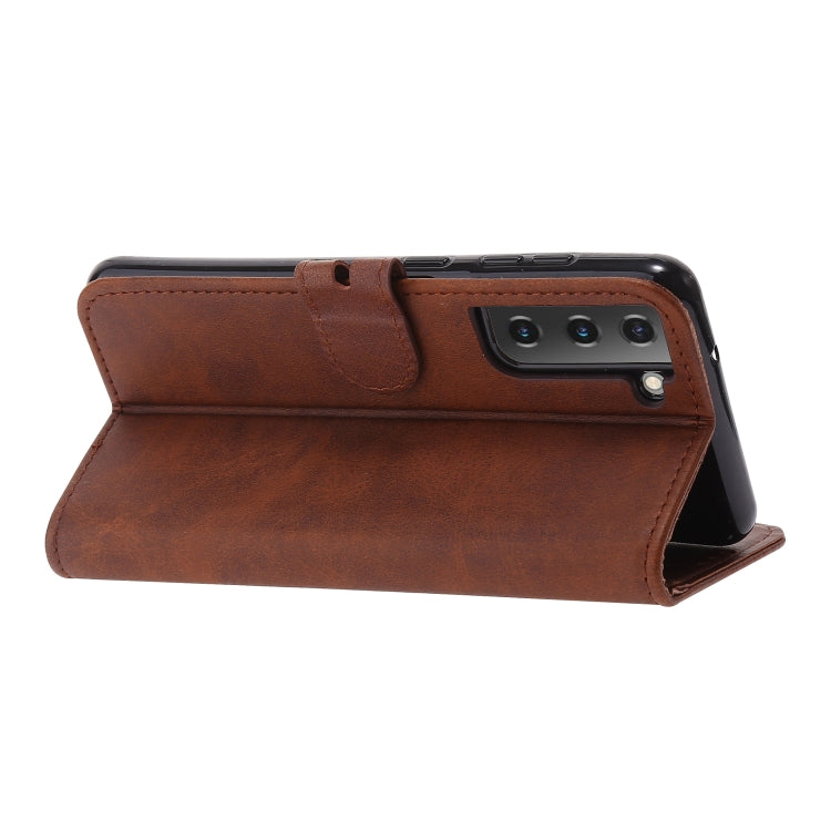 For Samsung Galaxy S21 FE Embossed Happy Cat Pattern Horizontal Flip Leather Case with Holder & Card Slots & Wallet