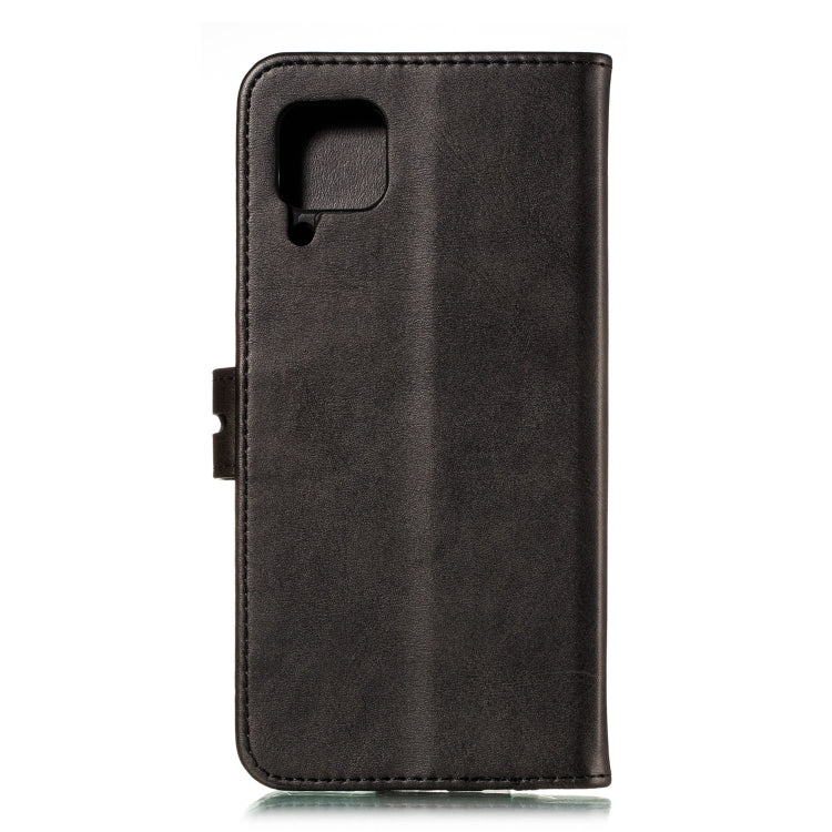 For Samsung Galaxy A12 Embossed Happy Cat Pattern Horizontal Flip Leather Case with Holder & Card Slots & Wallet