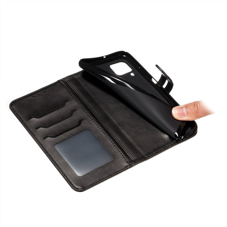 For Samsung Galaxy A12 Embossed Happy Cat Pattern Horizontal Flip Leather Case with Holder & Card Slots & Wallet