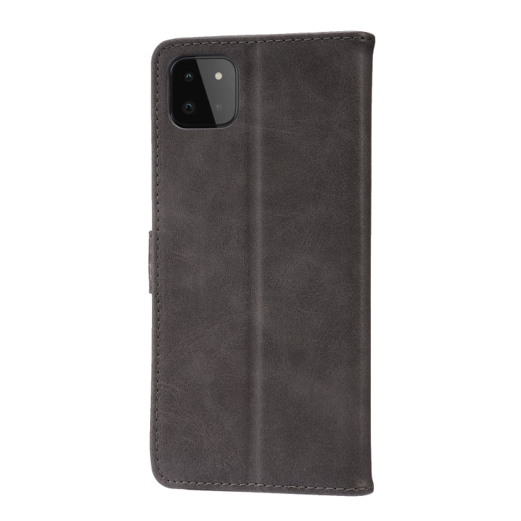 For Samsung Galaxy A22 5G EU Version Embossed Happy Cat Pattern Horizontal Flip Leather Case with Holder & Card Slots & Wallet