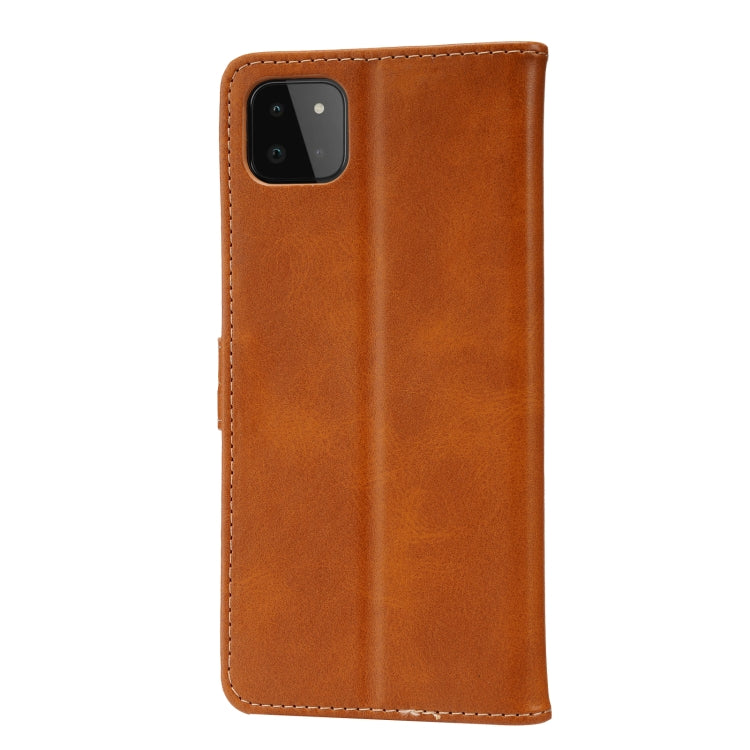 For Samsung Galaxy A22 5G EU Version Embossed Happy Cat Pattern Horizontal Flip Leather Case with Holder & Card Slots & Wallet