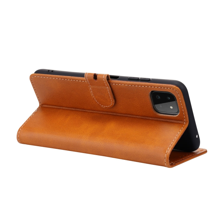 For Samsung Galaxy A22 5G EU Version Embossed Happy Cat Pattern Horizontal Flip Leather Case with Holder & Card Slots & Wallet