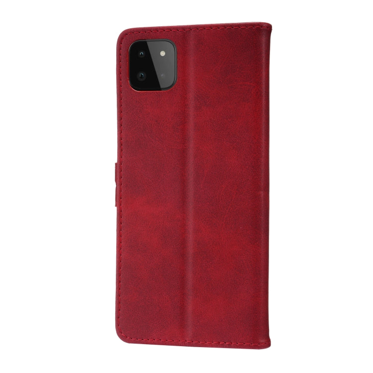For Samsung Galaxy A22 5G EU Version Embossed Happy Cat Pattern Horizontal Flip Leather Case with Holder & Card Slots & Wallet
