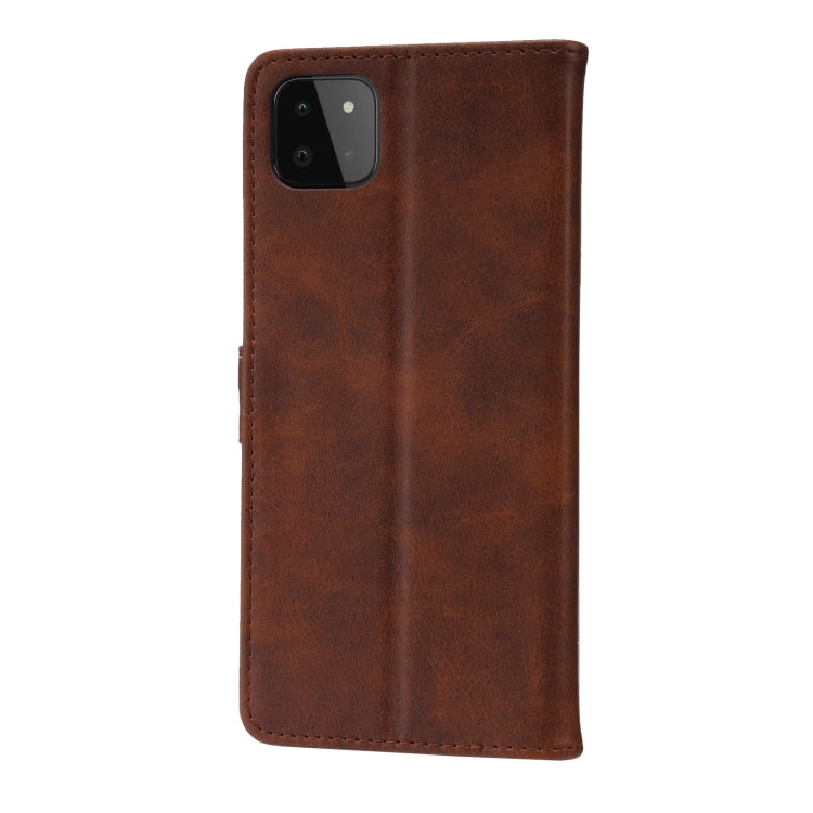 For Samsung Galaxy A22 5G EU Version Embossed Happy Cat Pattern Horizontal Flip Leather Case with Holder & Card Slots & Wallet
