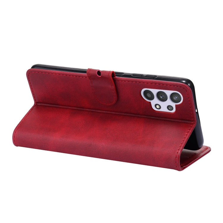 For Samsung Galaxy A32 4G Embossed Happy Cat Pattern Horizontal Flip Leather Case with Holder & Card Slots & Wallet