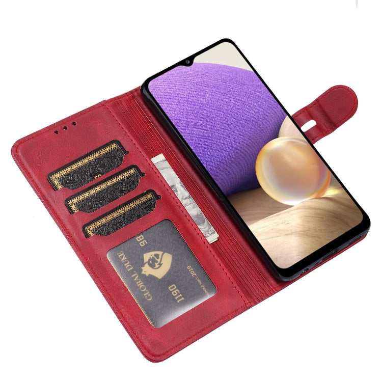 For Samsung Galaxy A32 4G Embossed Happy Cat Pattern Horizontal Flip Leather Case with Holder & Card Slots & Wallet