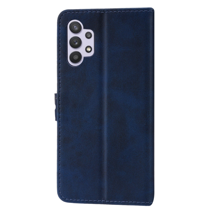 For Samsung Galaxy A32 5G Embossed Happy Cat Pattern Horizontal Flip Leather Case with Holder & Card Slots & Wallet