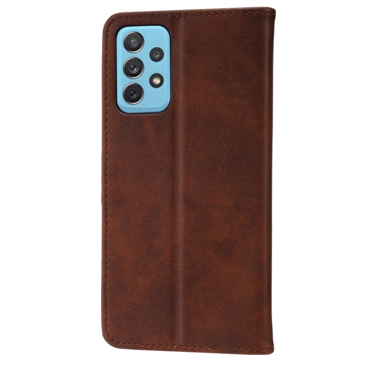 For Samsung Galaxy A72 5G / 4G Embossed Happy Cat Pattern Horizontal Flip Leather Case with Holder & Card Slots & Wallet