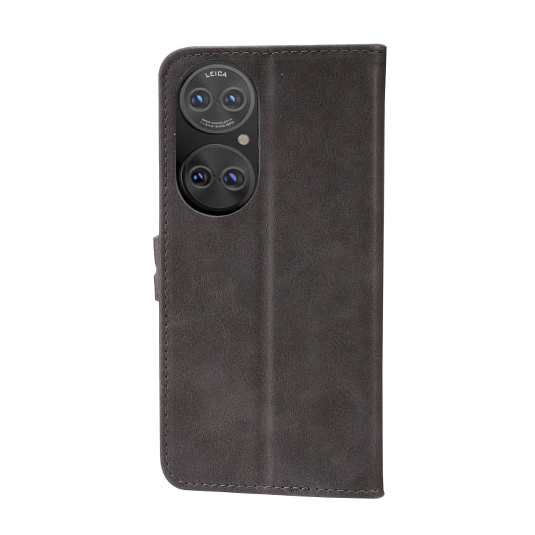 For Huawei P50 Embossed Happy Cat Pattern Horizontal Flip Leather Case with Holder & Card Slots & Wallet