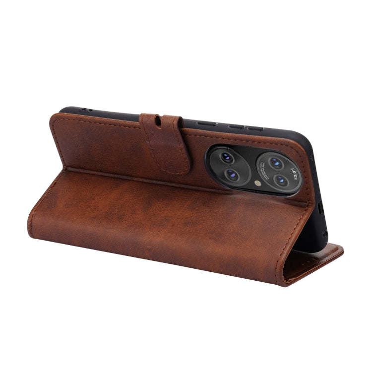 For Huawei P50 Embossed Happy Cat Pattern Horizontal Flip Leather Case with Holder & Card Slots & Wallet