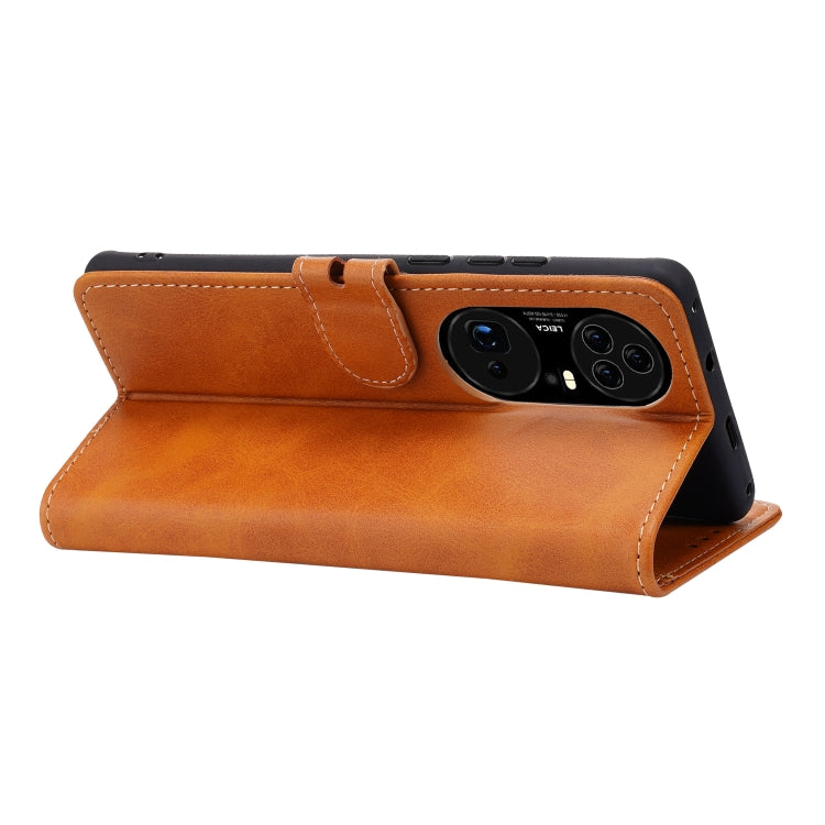 For Huawei P50 Pro Embossed Happy Cat Pattern Horizontal Flip Leather Case with Holder & Card Slots & Wallet