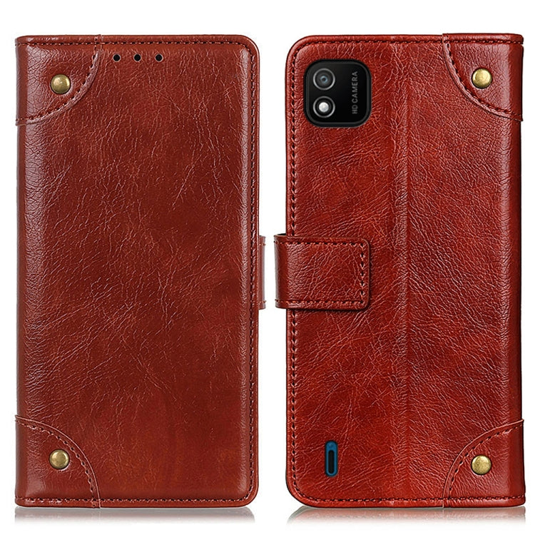 For Wiko Y62 Copper Buckle Nappa Texture Horizontal Flip Leather Case with Holder & Card Slots & Wallet