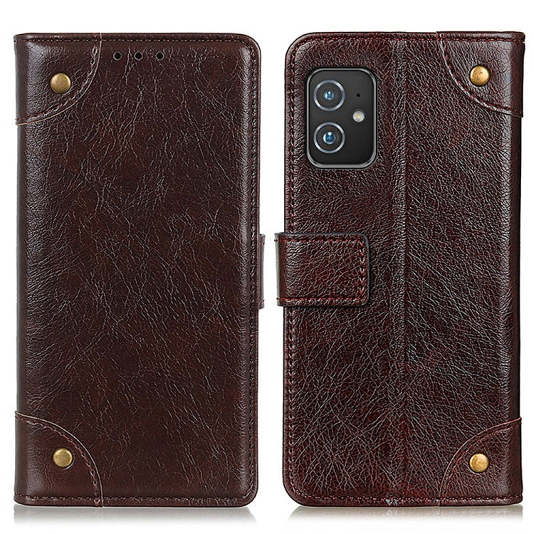 For Asus Zenfone 8 Copper Buckle Nappa Texture Horizontal Flip Leather Case with Holder & Card Slots & Wallet
