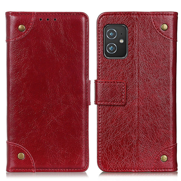For Asus Zenfone 8 Copper Buckle Nappa Texture Horizontal Flip Leather Case with Holder & Card Slots & Wallet