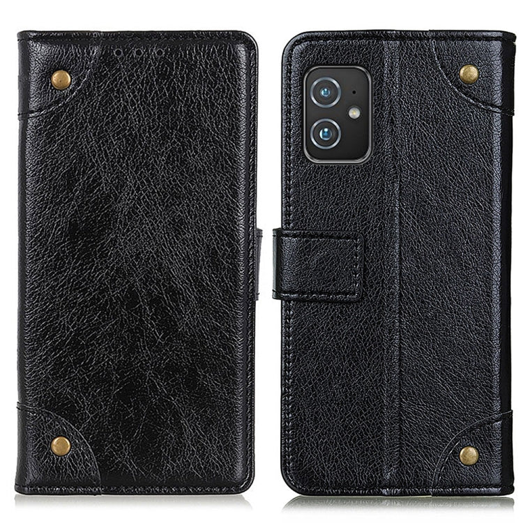 For Asus Zenfone 8 Copper Buckle Nappa Texture Horizontal Flip Leather Case with Holder & Card Slots & Wallet