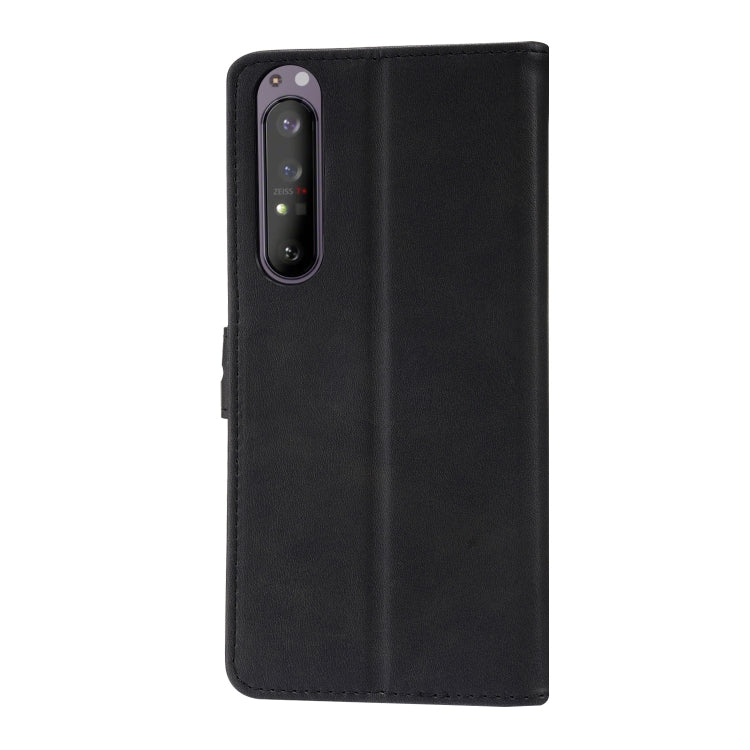 For Sony Xperia 1 III Embossed Happy Cat Pattern Horizontal Flip Leather Case with Holder & Card Slots & Wallet