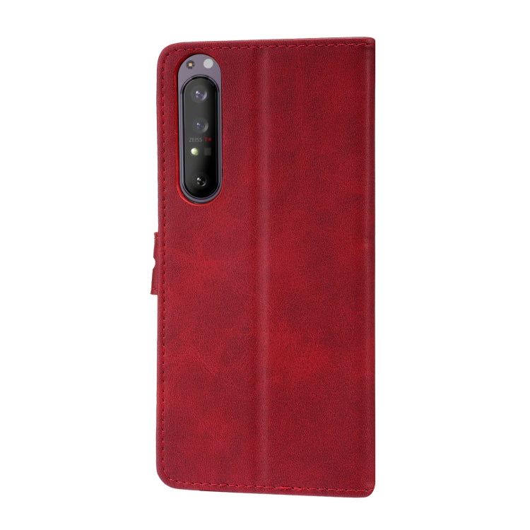 For Sony Xperia 1 III Embossed Happy Cat Pattern Horizontal Flip Leather Case with Holder & Card Slots & Wallet