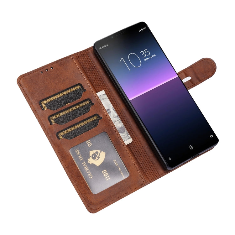 For Sony Xperia 1 III Embossed Happy Cat Pattern Horizontal Flip Leather Case with Holder & Card Slots & Wallet