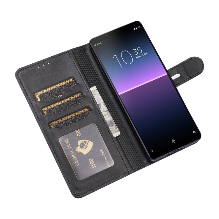 For Sony Xperia 5 III Embossed Happy Cat Pattern Horizontal Flip Leather Case with Holder & Card Slots & Wallet