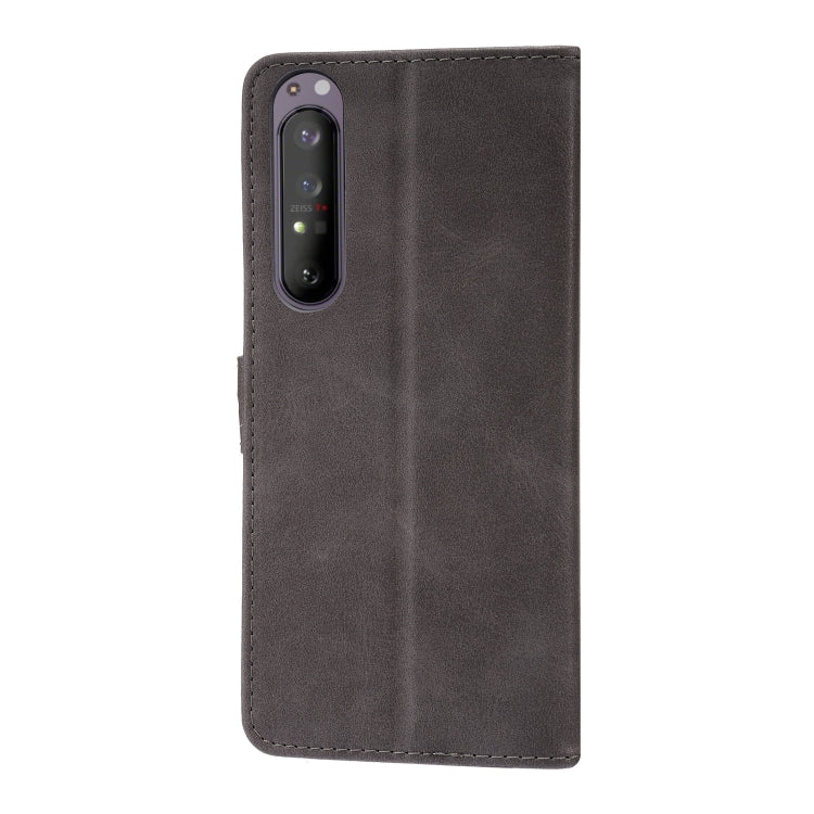 For Sony Xperia 5 III Embossed Happy Cat Pattern Horizontal Flip Leather Case with Holder & Card Slots & Wallet