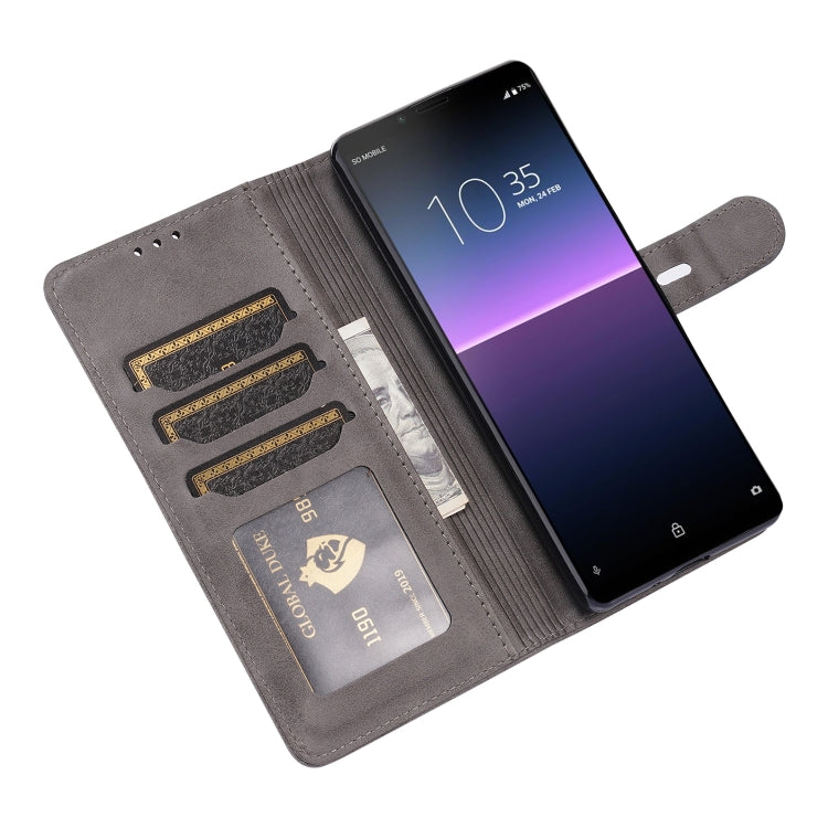 For Sony Xperia 5 III Embossed Happy Cat Pattern Horizontal Flip Leather Case with Holder & Card Slots & Wallet