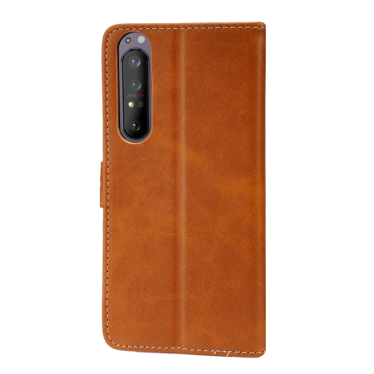 For Sony Xperia 5 III Embossed Happy Cat Pattern Horizontal Flip Leather Case with Holder & Card Slots & Wallet