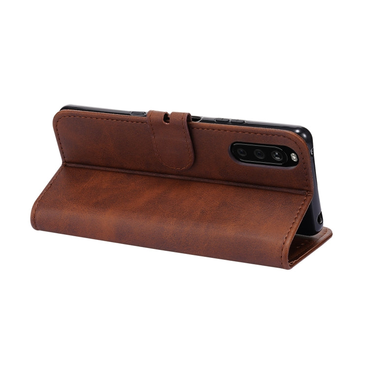 For Sony Xperia 10 III Embossed Happy Cat Pattern Horizontal Flip Leather Case with Holder & Card Slots & Wallet
