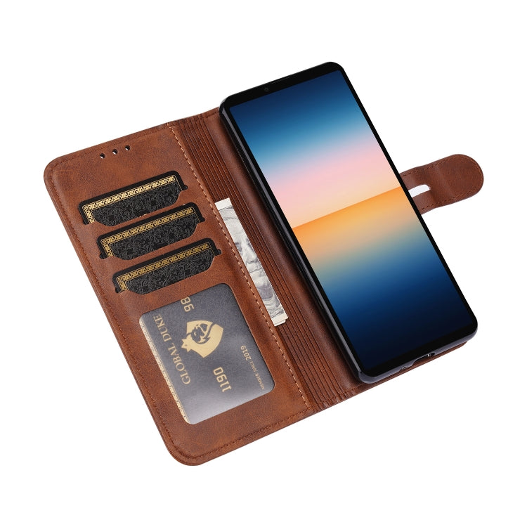 For Sony Xperia 10 III Embossed Happy Cat Pattern Horizontal Flip Leather Case with Holder & Card Slots & Wallet