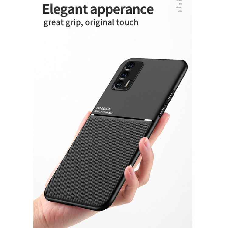 For OPPO Realme GT 5G Classic Tilt Strip Grain Magnetic Shockproof PC + TPU Case