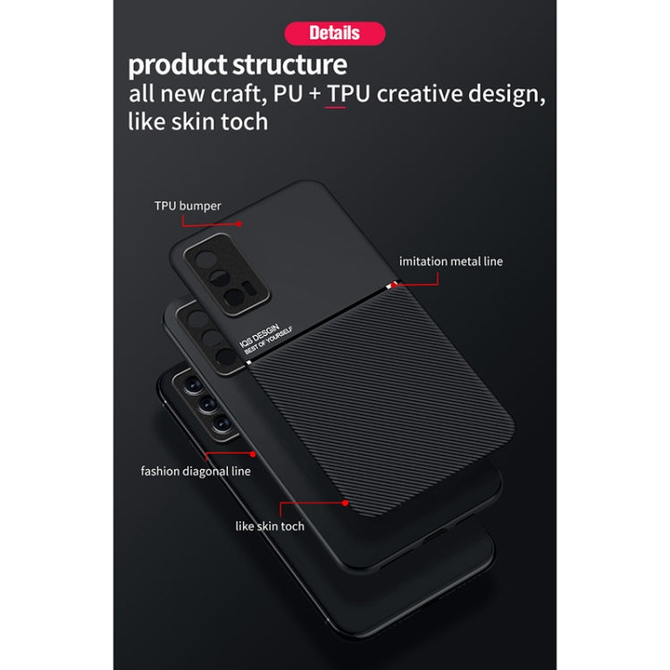 For vivo iQOO Neo5 Classic Tilt Strip Grain Magnetic Shockproof PC + TPU Case