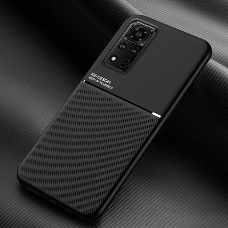 For Honor V40 Classic Tilt Strip Grain Magnetic Shockproof PC + TPU Case