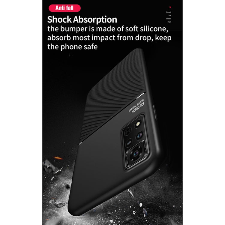 For Honor V40 Classic Tilt Strip Grain Magnetic Shockproof PC + TPU Case