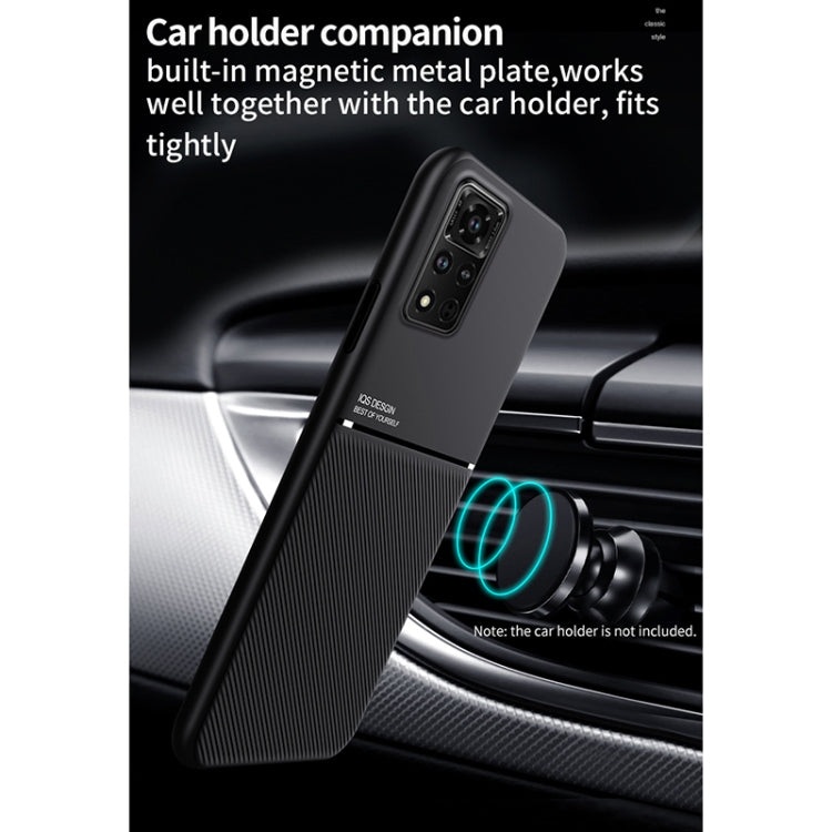 For Honor V40 Classic Tilt Strip Grain Magnetic Shockproof PC + TPU Case