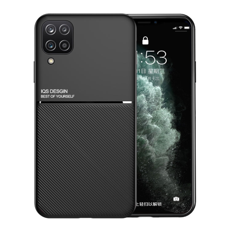 For Samsung Galaxy A42 5G Classic Tilt Strip Grain Magnetic Shockproof PC + TPU Case