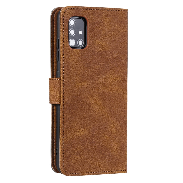 For Samsung Galaxy A02s Stitching Calf Texture Horizontal Flip Leather Case with Holder & Card Slots & Wallet